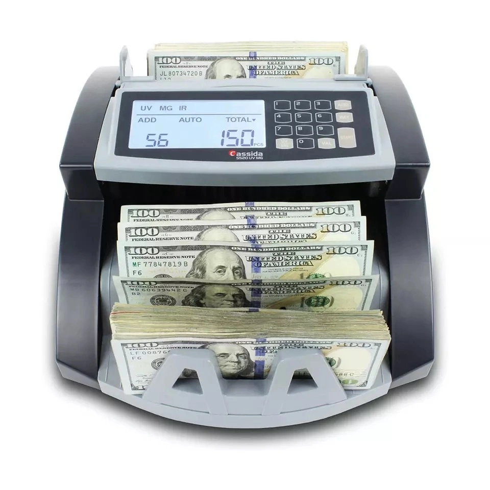 Top Loading Dual Cis Money Detector Mix Value Bill Counter Cash Money Counting Machine