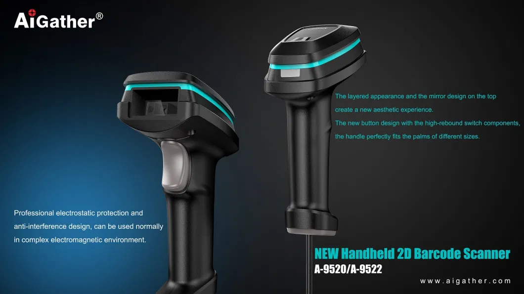 Auto-Detection Wired 2D Qr Code Barcode Scanner with Stand